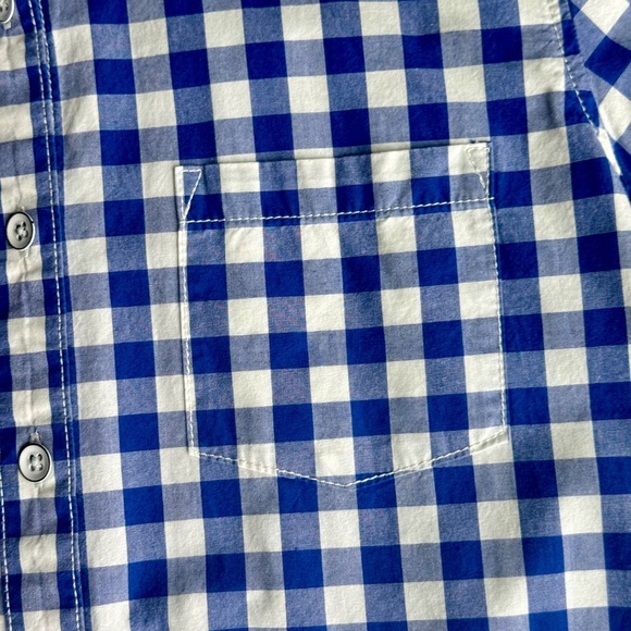 GAP Blue & White Gingham Button-Down Shirt Pocket – Size S - Picture 4 of 11